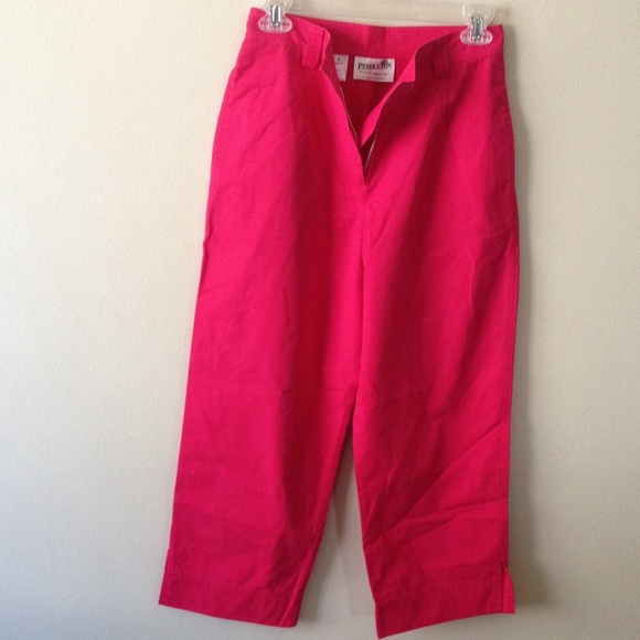 Bright pink Capri pants