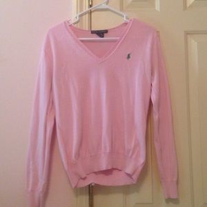 Pink polo sweater
