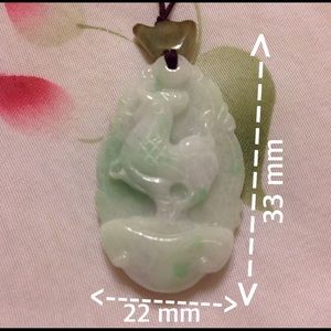 lucky zodiac animal Rooster necklace is real Jade