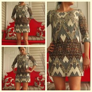 Print shift dress