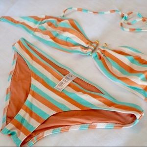 TopShop Striped Bikini Set