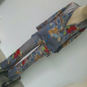 Beautiful Silk Printed Matching Pajama Set