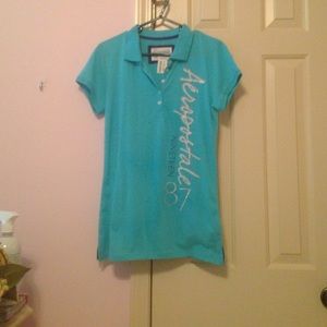 Turquoise Aeropostale polo