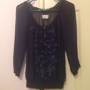 Abercrombie navy blue top