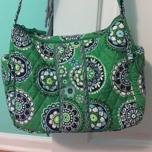 Authentic Vera Bradley green quilted purse