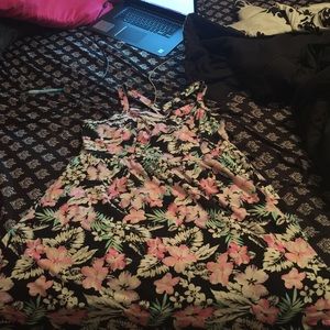 Floral cross back dress