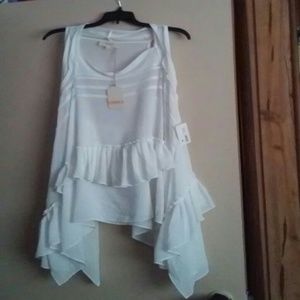 Sheer summer white blouse dress