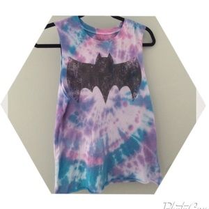 Forever 21 batman tie dye muscle tank
