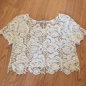 Lace Crochet Crop Top