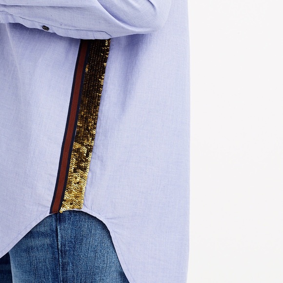 Sequin Side Stripe Shirt - Picture 3 of 3