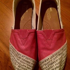 Custom painted Bible verse Toms