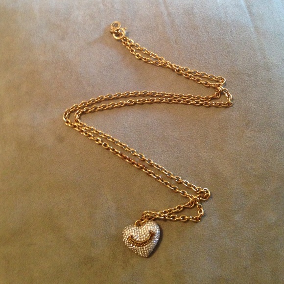 Juicy Couture Pave Heart Necklace