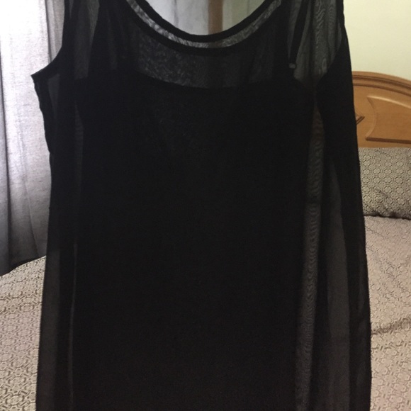 Sheer Black Maxi Dress with Slip - Picture 4 of 4