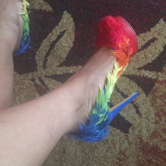 Charlotte Olympia dolly feather heel