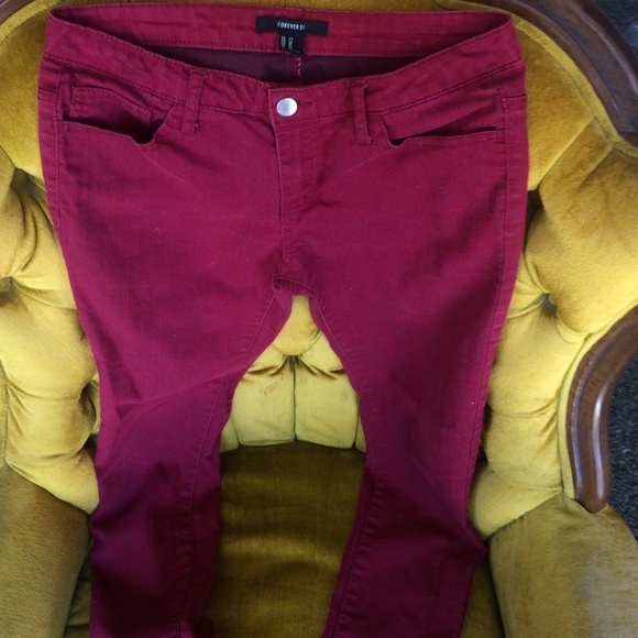 Size 27 burgundy pants!