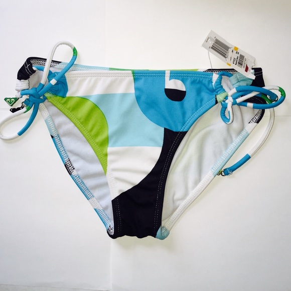 NWT ROXY bathing Suit Bottom /Adjustable/ charms