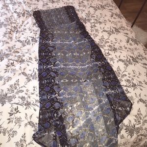 Size M strapless high low dress