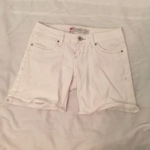 White midi shorts