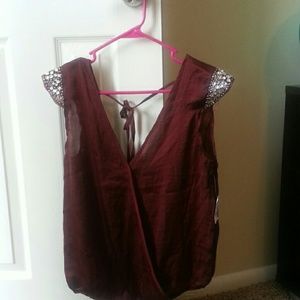 Silky Backless & Jeweled Top !