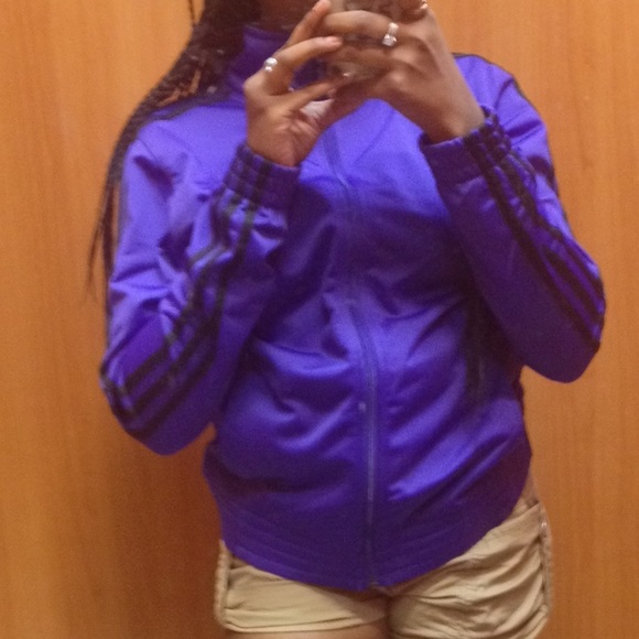 Purple zipup Adidas jacket