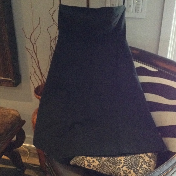 gap black strapless dress
