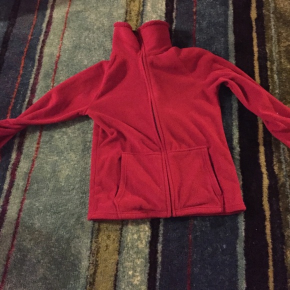 Red fleece winter jacket