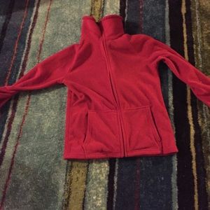 Red fleece winter jacket