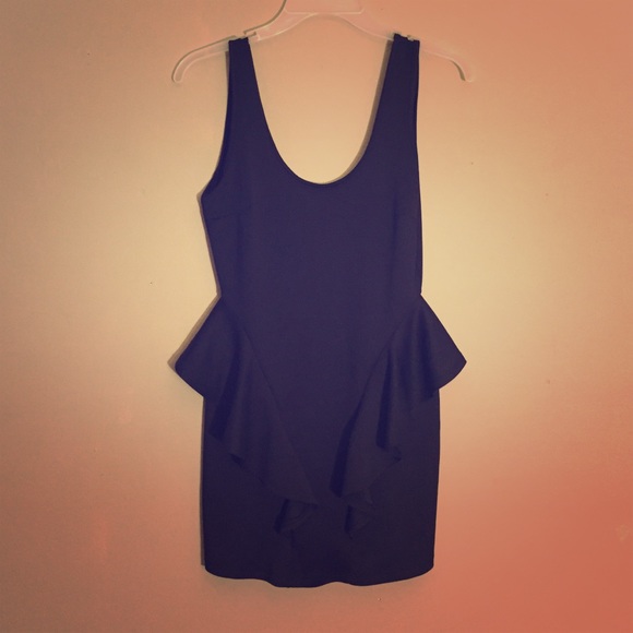 Black peplum dress