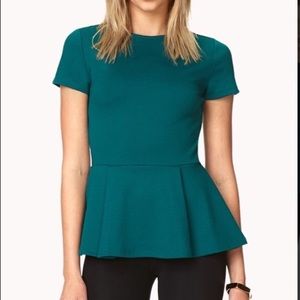Forever 21 knit peplum top