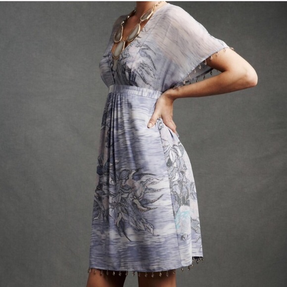 ✨BHLDN Tracy Reese Wisteria Print Dress Anthro