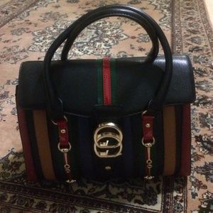 Leather unique hand bag