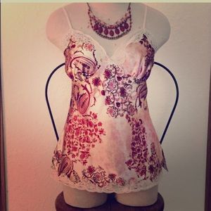 Pink Satin Cami