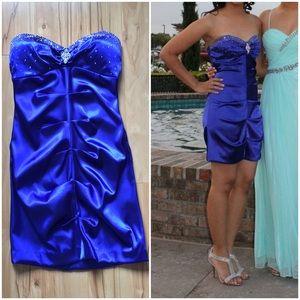 🔴 Short formal dress - Royal Blue
