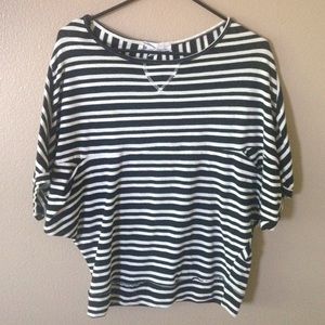 Black and white striped top