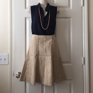 Ralph Lauren Knee Length Khaki Skirt!