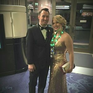 Rose gold formal gown