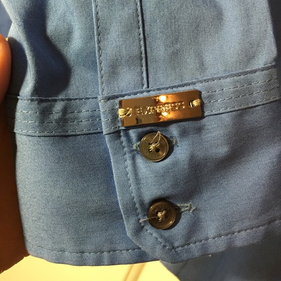 Express Blue button down - Picture 2 of 4