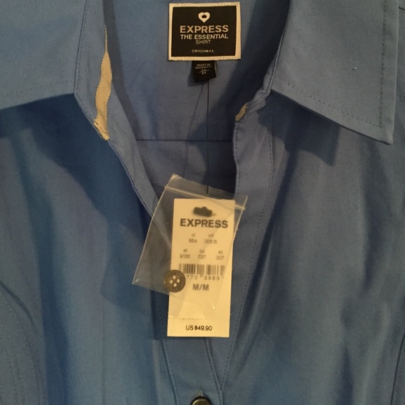Express Blue button down - Picture 4 of 4