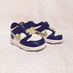 Cute infant boys Nike shoes.