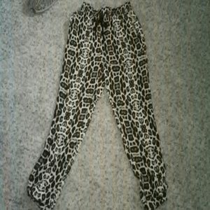 Cheatah print joggers