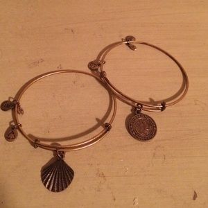 Alex & Ani seashell & saint Christopher bundle