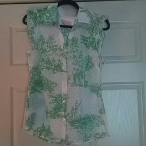 NWOT Lilly Pulitzer Spring Fever Ruffle Top