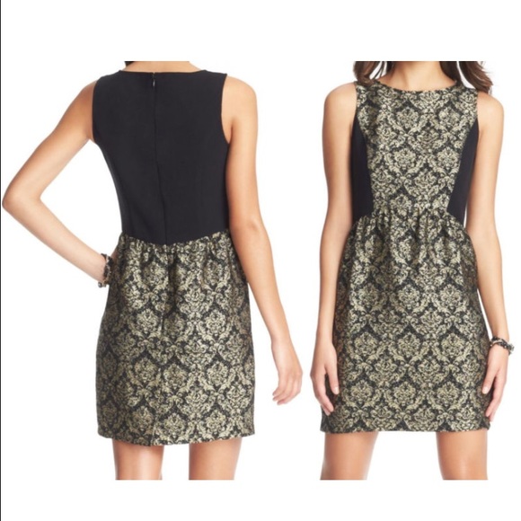 Ann Taylor Loft black and gold dress - size 12