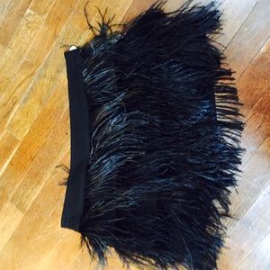 Black mini skirt