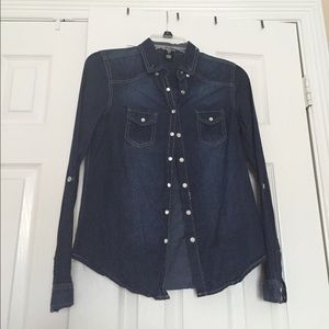 Denim button up