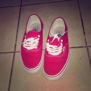 Vans shoes red