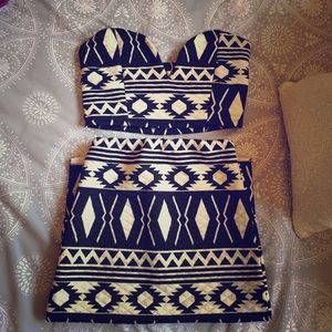 Crop top and pencil skirt