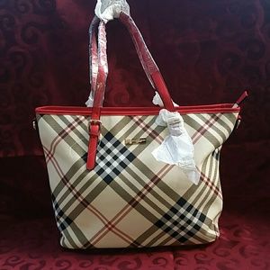 Inspired Burberry tote handbag