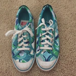 Shades of blue polka-Dot sneakers