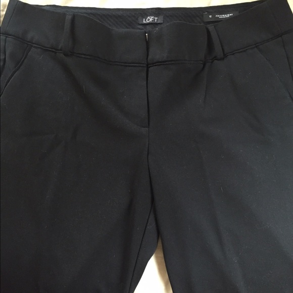 Ann Taylor loft Zoe straight black pants - 12